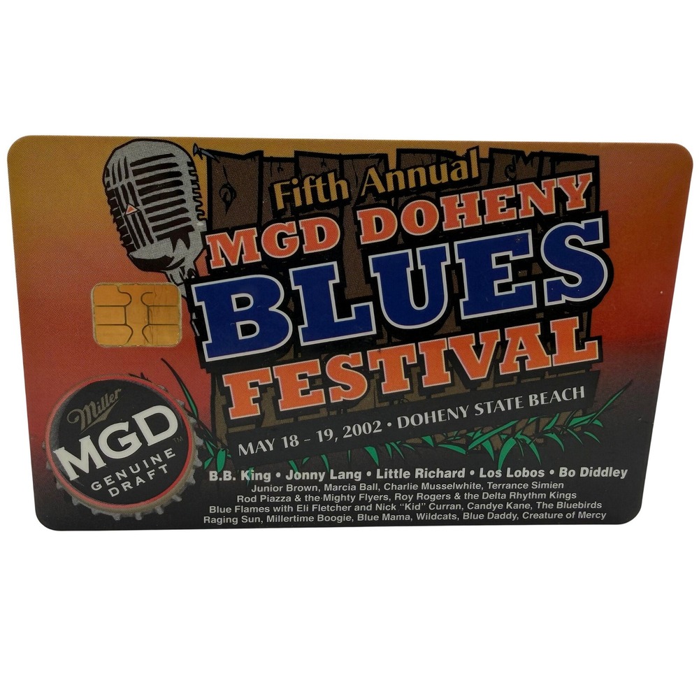 2002 MGD Doheny Blues Festival Event Card BB King Little Richard Vtg Memorabilia